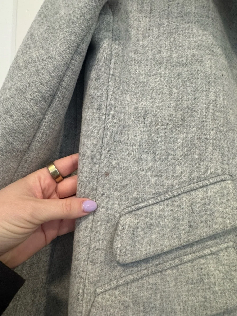 J. Crew Cocoon Coat in Italian Stadium-Cloth Wool - Heather Dusk - Size 6 - Picture 8 of 12